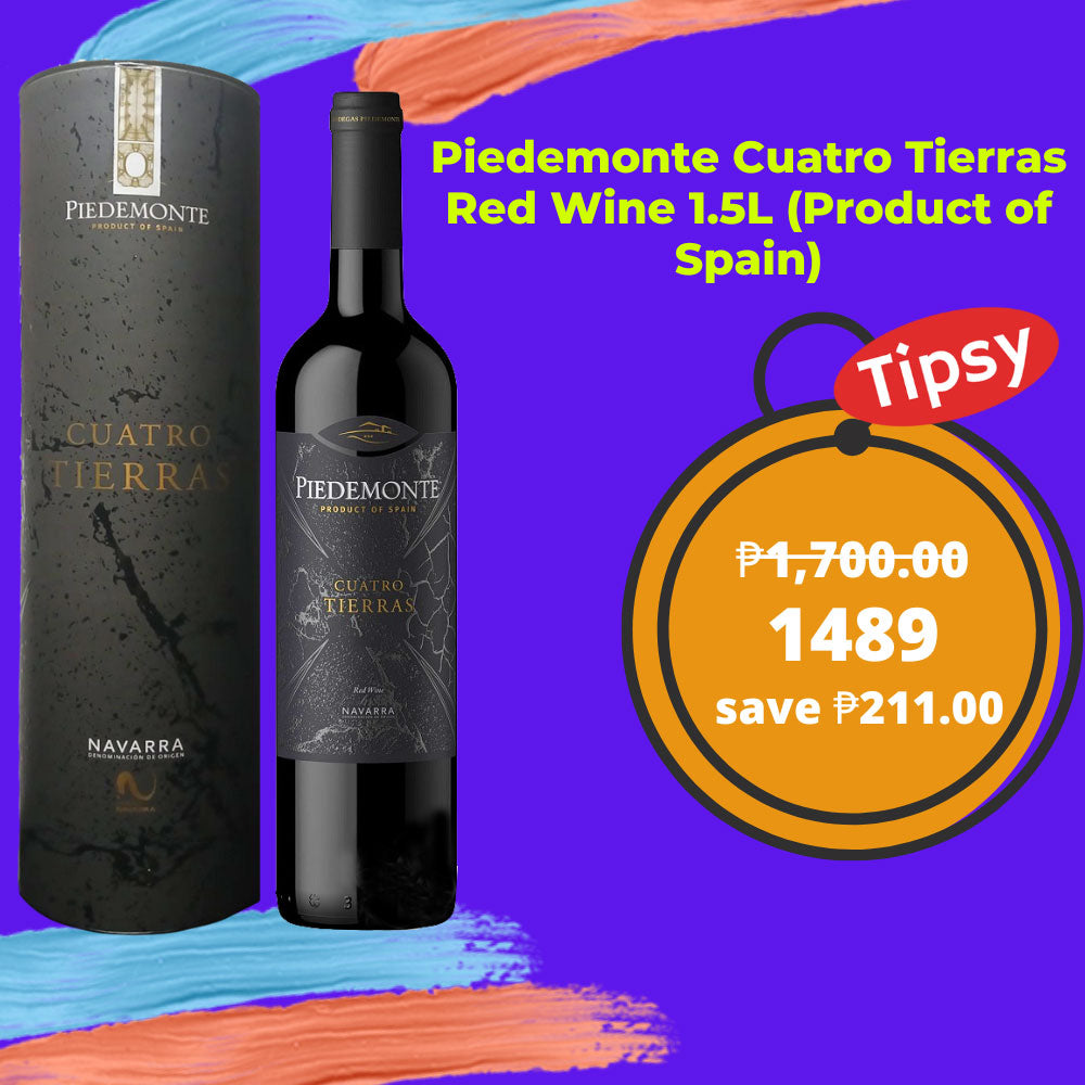 Piedemonte Cuatro Tierras Red Wine 1.5L (Product of Spain) Price Philippines