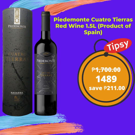 Piedemonte Cuatro Tierras Red Wine 1.5L (Product of Spain) Price Philippines