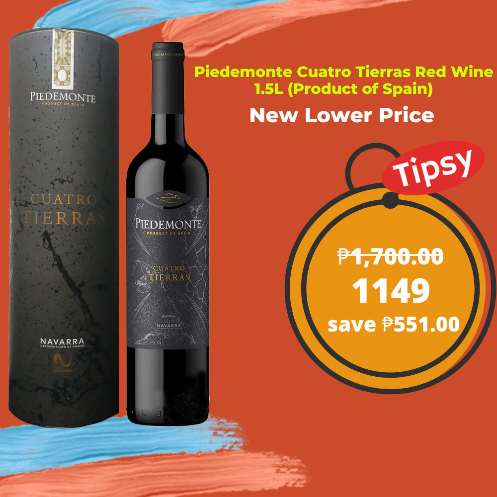 Piedemonte Cuatro Tierras Red Wine 1.5L (Product of Spain) Price Philippines