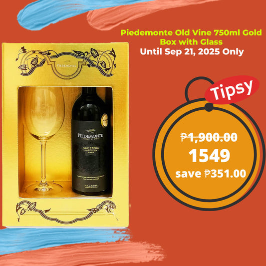Piedemonte Old Vine 750ml Gold Box with Glass Price Philippines