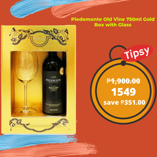 Piedemonte Old Vine 750ml Gold Box with Glass Price Philippines