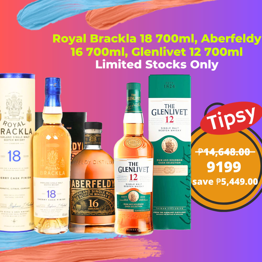 Royal Brackla 18 Year Old 700ml, Aberfeldy 16 Year Old 700ml, Glenlivet 12 Year Old 700ml Price Philippines