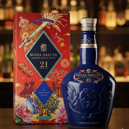 Royal Salute is unique in having only ever used whiskies aged at least 21 years in its blends