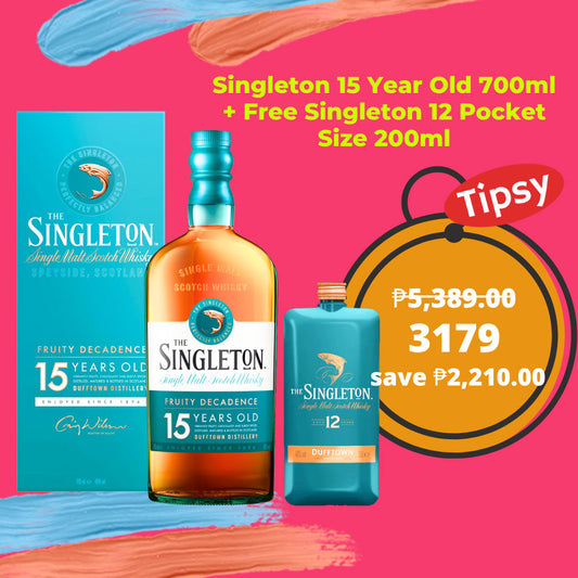 Buy Singleton 15 Year Old 700ml + Free Singleton 12 Pocket Size 200ml  Single Malt Whisky at a Very Affordable Price in the Philippines
