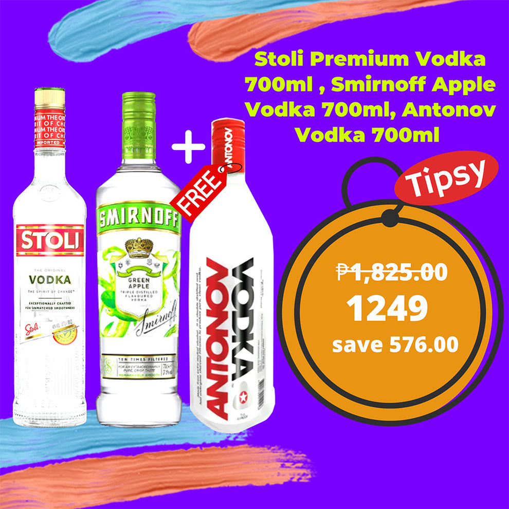 Stoli Premium Vodka 700ml , Smirnoff Apple Vodka 700ml, Antonov Vodka ...