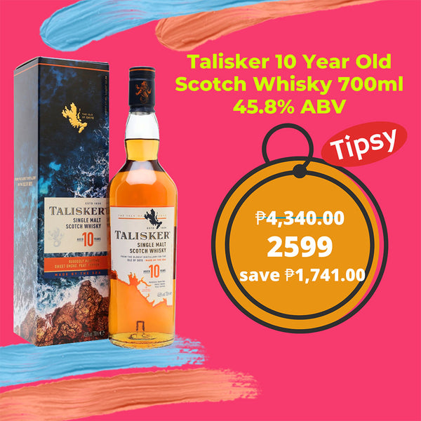 Buy Talisker 10 Year Old Scotch 700ml 45.8% ABV Single Malt Whisky at a Very Affordable Price in the Philippines