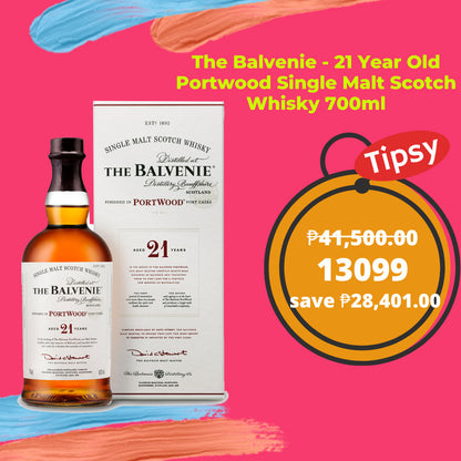 Buy The Balvenie - 21 Year Old Portwood Single Malt Scotch Whisky 700ml at a Very Affordable Price in the Philippines