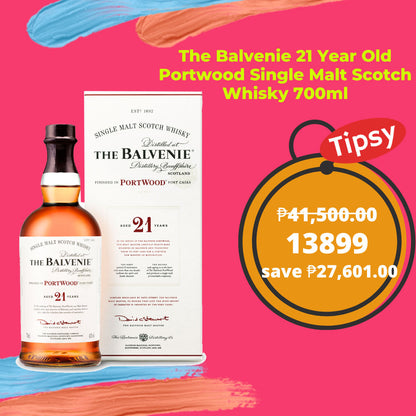 The Balvenie 21 Year Old Portwood Single Malt Scotch Whisky 700ml