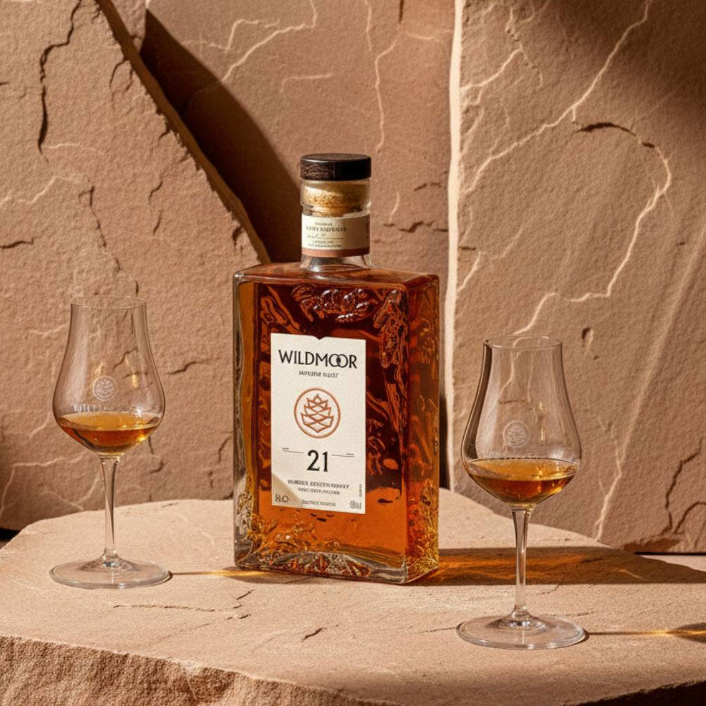 Wildmoor reflects the rugged beauty of the Scottish landscape. Its bottle designs draws inspiration from topographical maps, evoking the many hills and mountains of Scotland. 