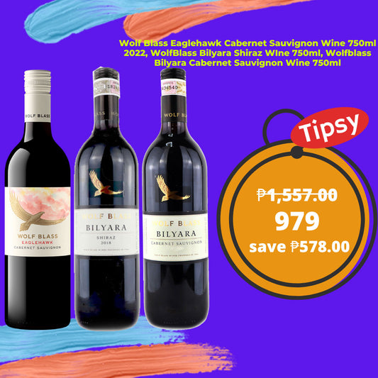 Wolf Blass Eaglehawk Cabernet Sauvignon Wine 750ml 2022, WolfBlass Bilyara Shiraz WIne 750ml, Wolfblass Bilyara Cabernet Sauvignon Wine 750ml 