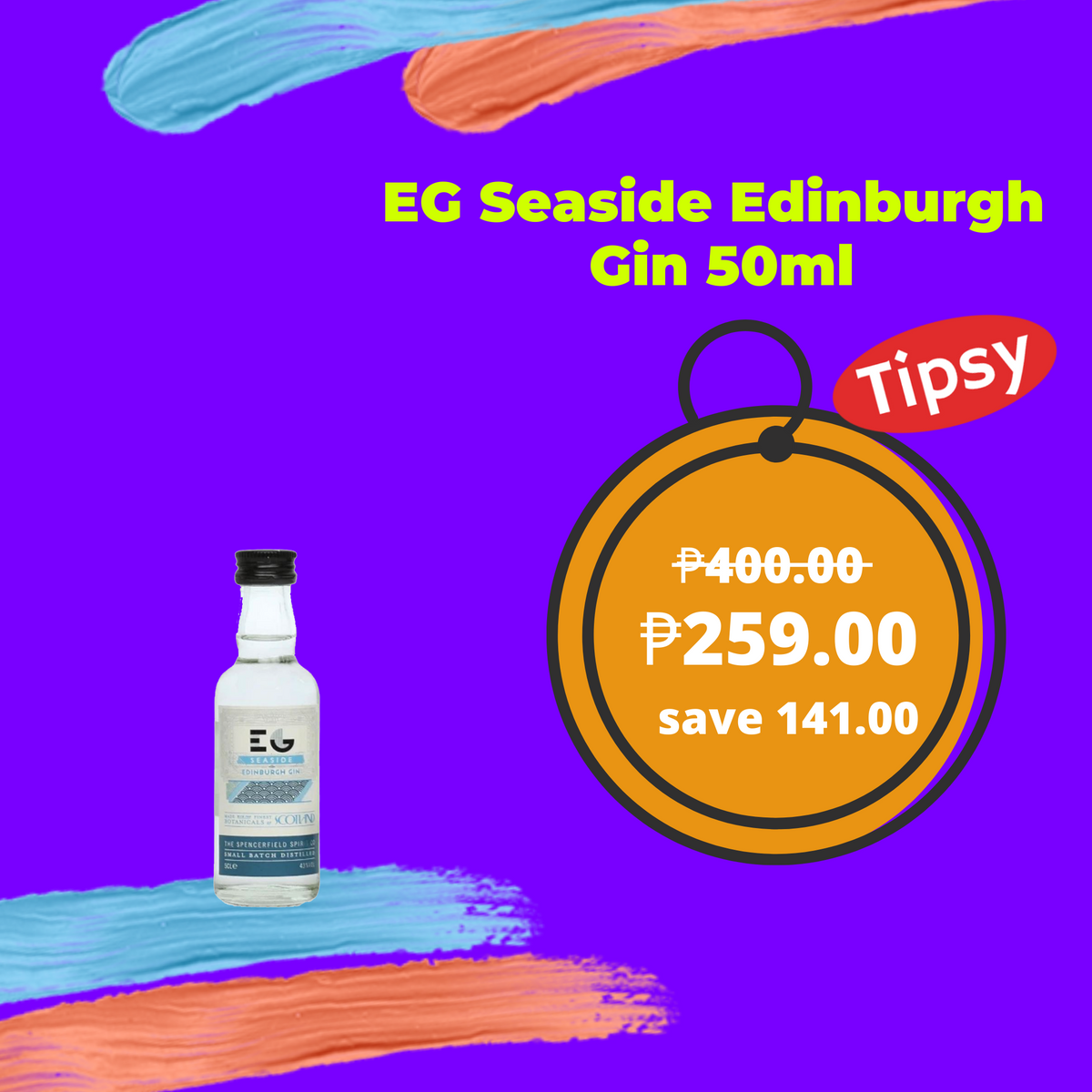 EG Seaside Edinburgh Gin 50ml Tipsy