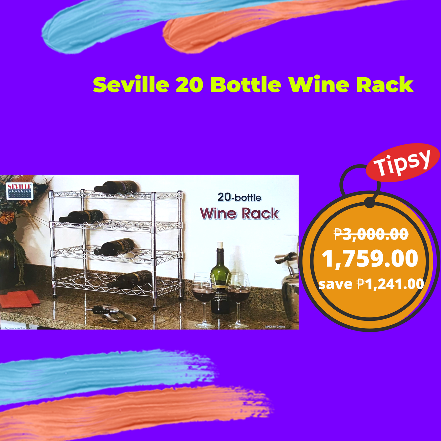 Seville 20 Bottle Wine Rack