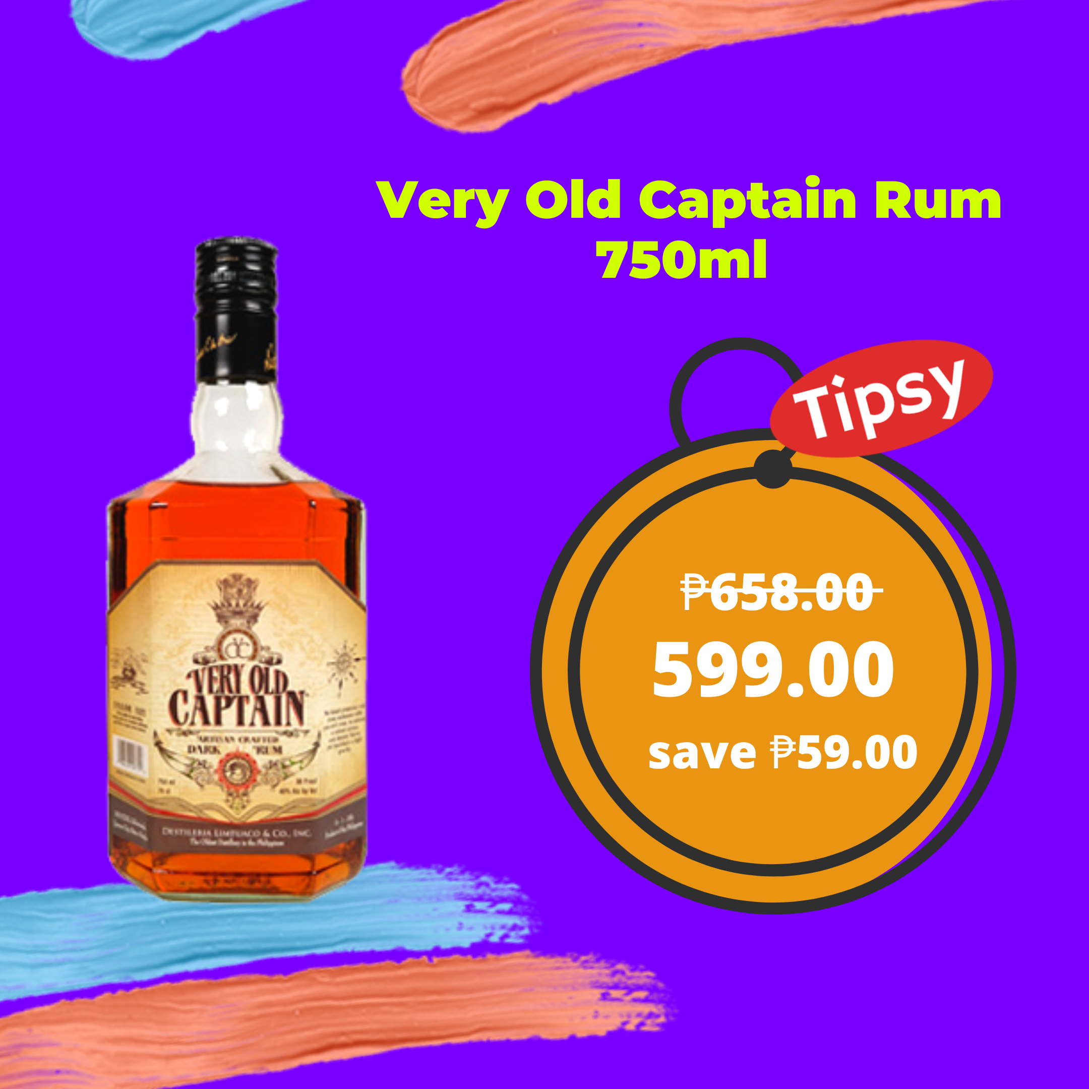 Very Old Captain Rum 750ml